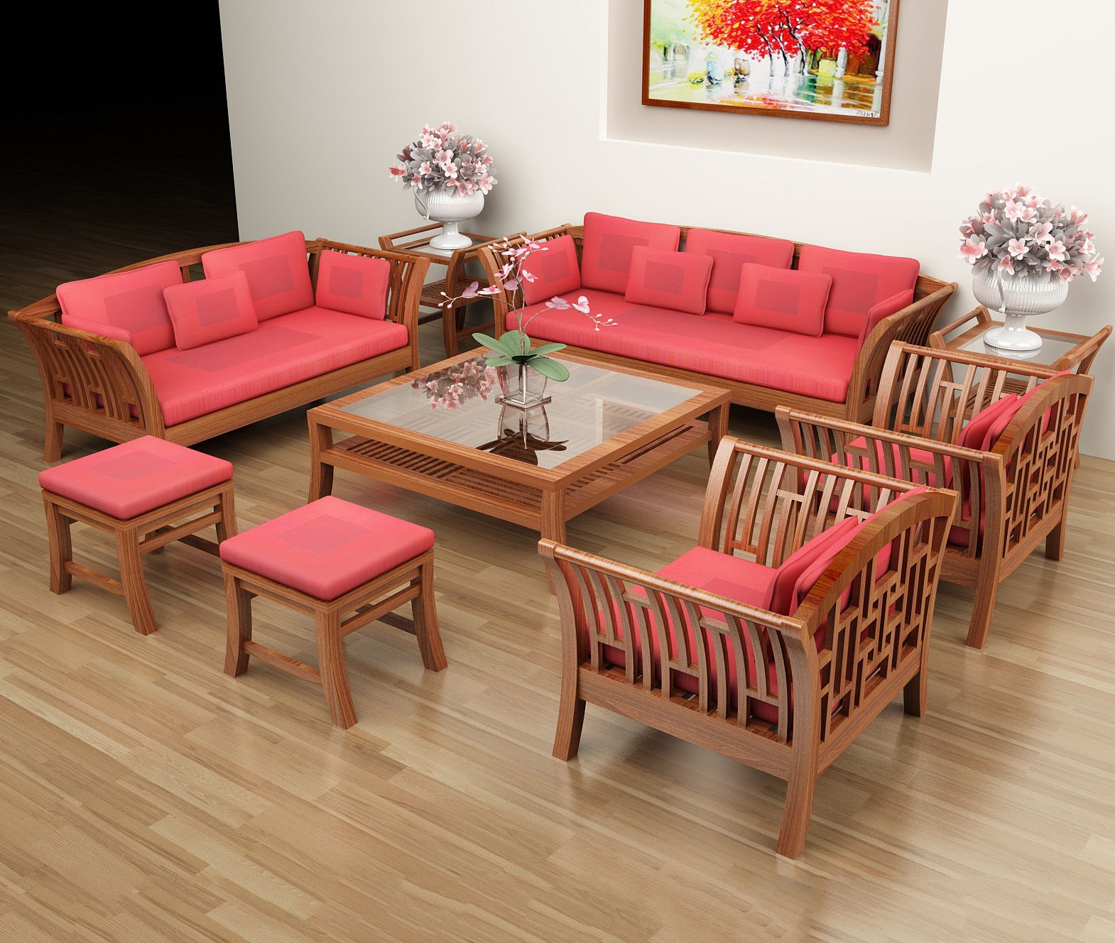 Mẫu bàn gỗ nhỏ phòng khách, mẫu bàn ghế cho phòng khách nhỏ