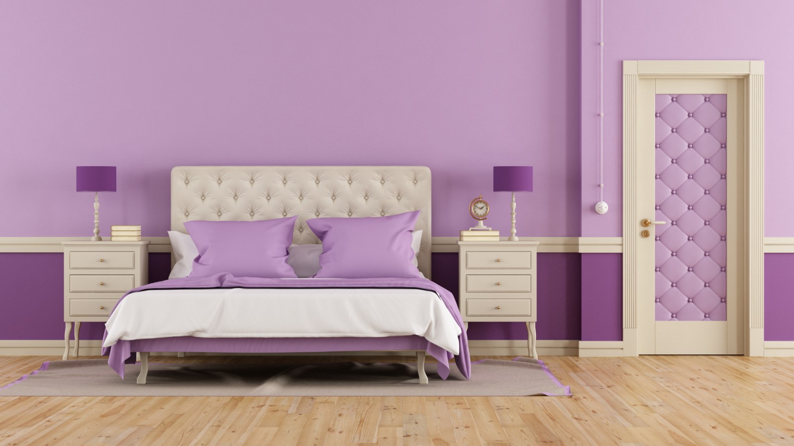 Cách sơn màu hồng tím đẹp cho phòng ngủ