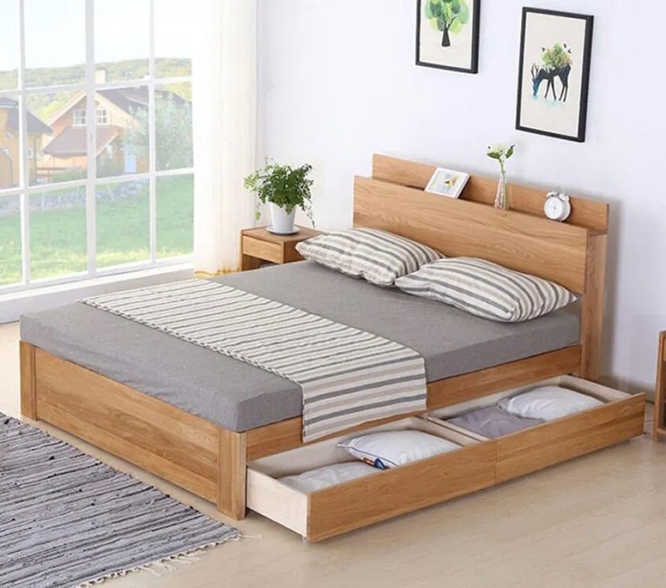 Mẫu giường tủ gỗ ép giá rẻ đẹp 2022