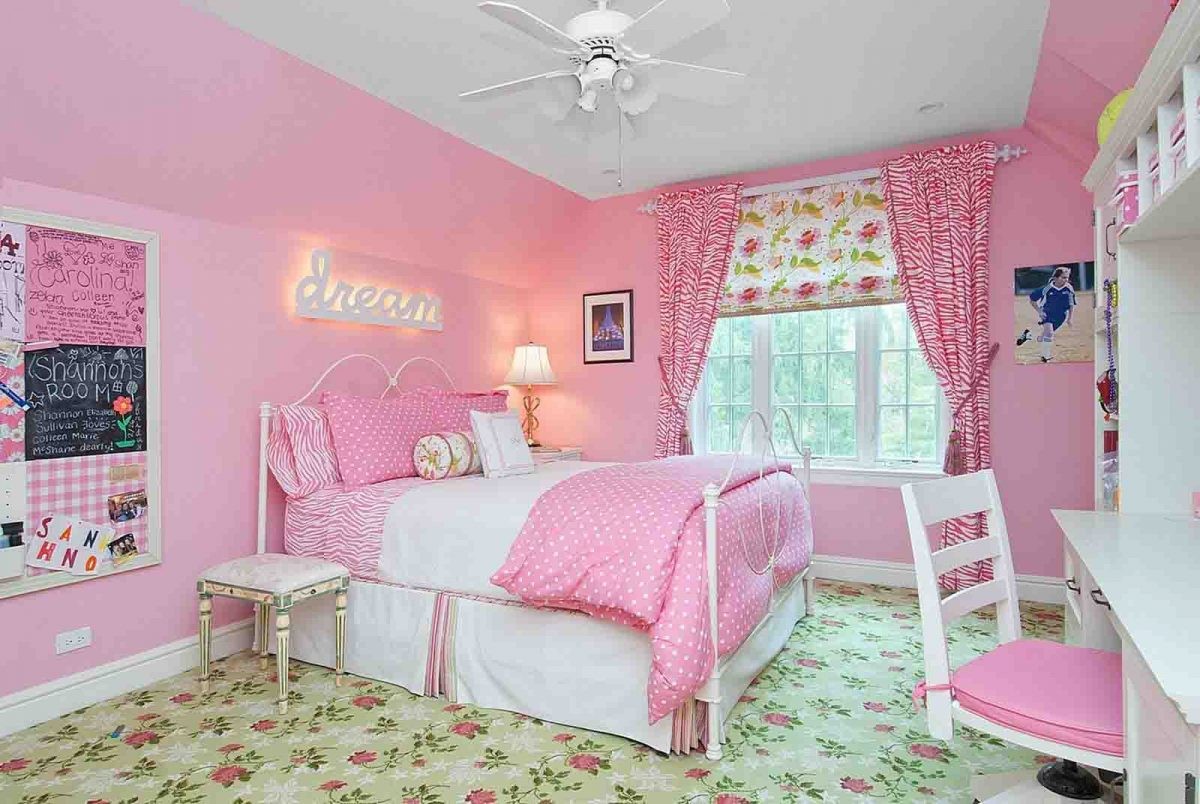 Mẫu màu sơn phòng ngủ cho con gái